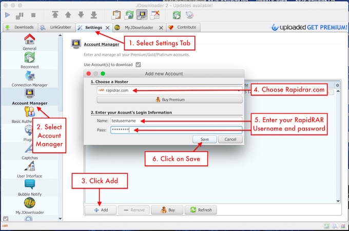 jdownloader link grabber trick